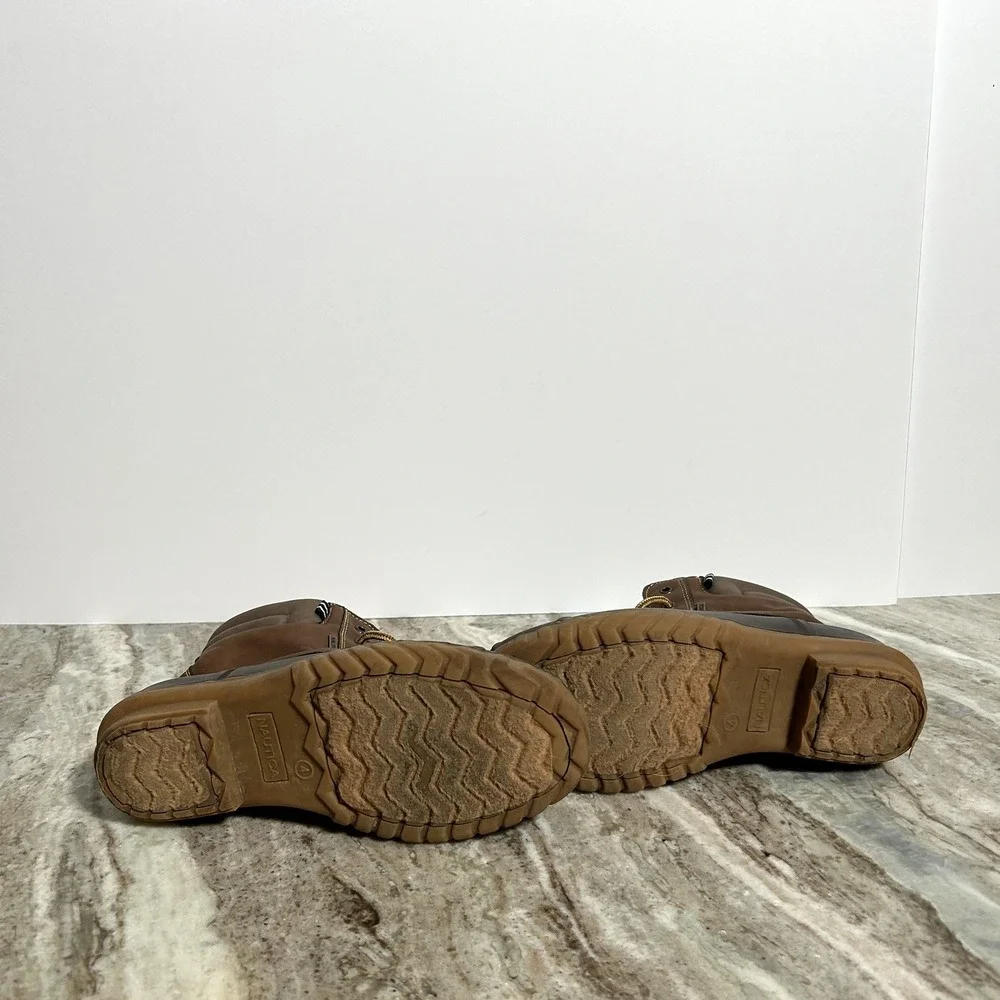 Nautica Channing Boys Brown Duck Boots Casual Rain Boots Size 4